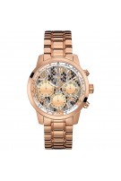 GUESS Women's Chronograph Rose Gold-Tone Stainless Steel Bracelet Watch 42mm U0330L16