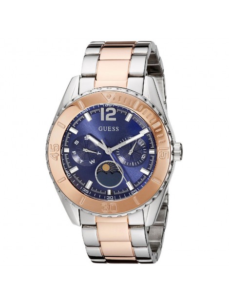 GUESS Unisex U0565L3 Two-Tone Stainless Steel Royal Blue Dial Watch