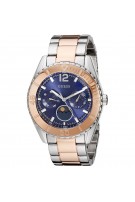 GUESS Unisex U0565L3 Two-Tone Stainless Steel Royal Blue Dial Watch