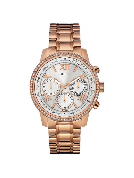 GUESS Unisex U0559L3 Rose Gold-Tone Multi-Function Chronograph Watch