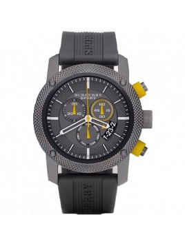 Burberry Chronograph Endurance Grey Rubber Strap Sport Men's Watch Model-BU7713