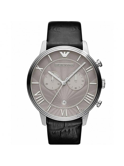 Emporio Armani Men's Quartz Watch Black Leather Strap Model-AR1615