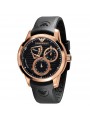 Emporio Armani Meccanico Men's Rubber Rose Gold Watch with Black Dial AR4619