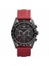 Emporio Armani Men's Sportivo AR6114 Red Rubber Chronograph Watch with Black Dial