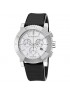 Burberry Men's Trench Chronograph White Dial Chronograph Black Rubber Strap Watch Model-BU2300